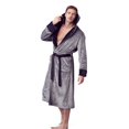 thumbnail image 1 of Mens Plush Robe with Slipper Set - BOSS - Men Bathrobe Collection - Lifetime Durable, Curated Hotel Spa Robe with Hood & Pockets - Anti-Slip Belt - Breathable Yet Warm - Won’t Pill, Tear or Darken, 1 of 5