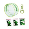 thumbnail image 3 of Milaget PVC Clear Doll Display Case Organizer Mini Doll Figure Storage Case for Doll green, 3 of 8