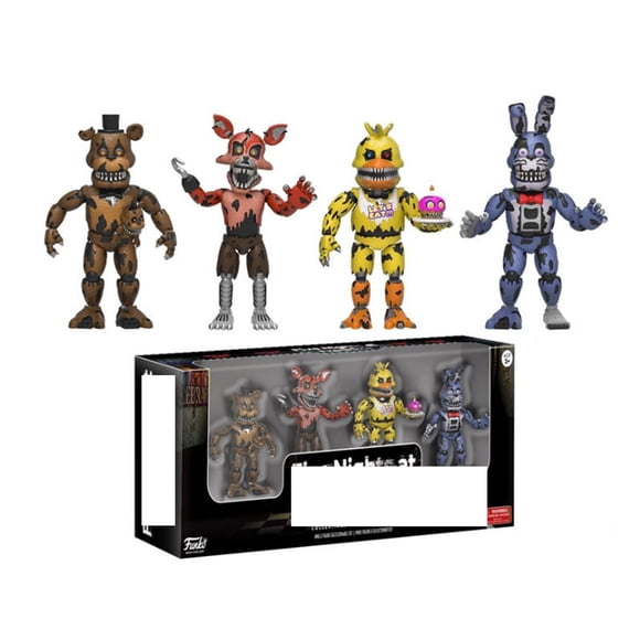 Five Nights at Freddy's Funtime Foxy Articulated Action Figure,Five Nights at Freddy's FNAF Articulated Action Figure Birthday Xmas Gift,4PCS