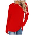 thumbnail image 1 of Yuyuzo Long Sleeve Shirts for Women Crew Neck Casual Basic Tees Soft Loose Solid Color Fall Tops, 1 of 5