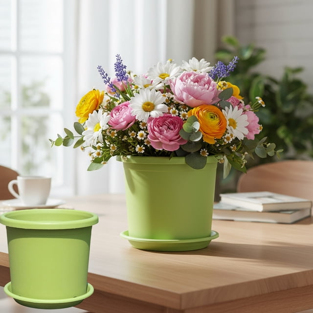 Danhjin Plastics Plant Pots Simply Style Plastic Flower Pot Multi-season Flower Pot Flower Pots