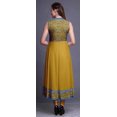 thumbnail image 4 of Bimba Kurti Longue Indienne à Motif Damassé « Goldenrod » pour Femmes, Tenue de Fête, Imprimée, Sans Manches, Robe Anarkali Kurti, Très Grand, 4 of 6