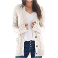 thumbnail image 2 of Heliisoer Women's Plus Size Knit Cardigans Loose Slouchy Oversized Wrap Chunky Pocket Sweaters Coat, 2 of 7