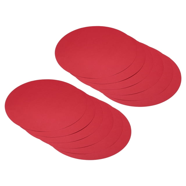Unique Bargains Papier Cartonné Rond de 7,9 Pouces, 40 Pcs Cercles de Disque Vierges Tranches pour Décorations de Fête Bricolage Artisanat, Rouge