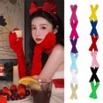thumbnail image 1 of Ganfancp Adult Over Elbow Stretch Long Spandex Opera Gloves Deals Of The Day Clearance, 1 of 6