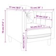 thumbnail image 4 of vidaXL Sofa Chair with Cushion Black Velvet, 4 of 5