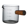 thumbnail image 3 of Tasse à Lait pour Café avec Poignée en Bois Tasse Mélangeuse Transparente Résistante aux Hautes Températures Style C 120 ml, 3 of 8
