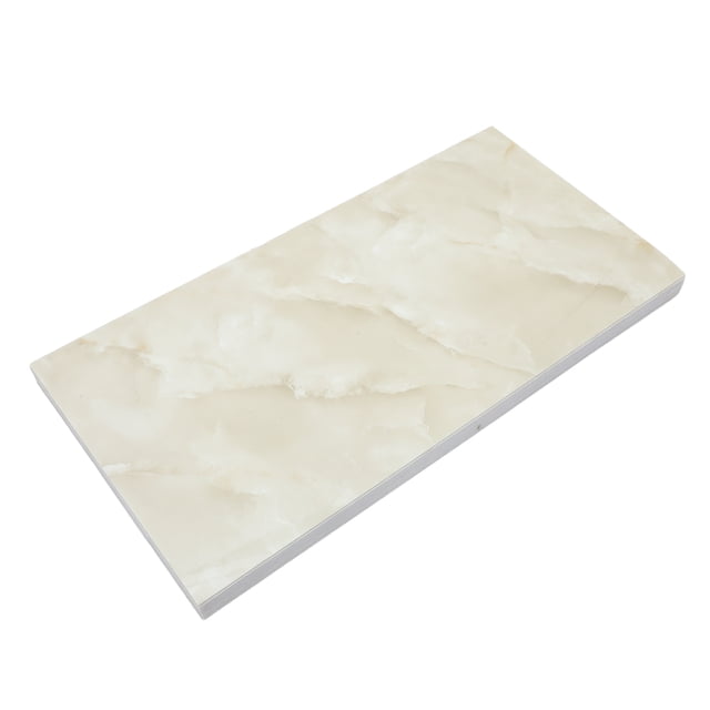 HINTRMENT 12Pcs Kitchen Wall Tiles Self Adhesive with Realistic Tile Texture Light Yellow for Walls