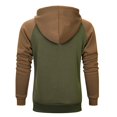 thumbnail image 3 of Men Hoodies Color Block Patchwork Blend Fleece Pullover Kanga Pocket Sweatshirts, 3 of 9