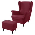 thumbnail image 1 of CHOK 2024 Wing Chair Slipcover Chair Covers For Wingback Chairs Stretch Sofa Cover Furniture Protector Couch Soft With Elastic Bottom-Pink-Chair Cover, 1 of 8