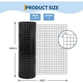 thumbnail image 2 of Bingirl 48-Inch by 100-Foot, 1/2-Inch, 19-Gauge Post-Welded Galvanized Hardware Cloth Chicken Wire Roll for Coop, Poultry, and Garden Protection (Black), 2 of 8