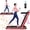 Red, variant on Gymax 2 in 1 Folding Treadmill 2.25HP Running Machine w/ Dual Display Green