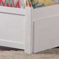 thumbnail image 3 of Lit Plateforme en Bois Portland Simple TG avec Pied de Lit et Tiroirs de Rangement, Blanc, 3 of 8