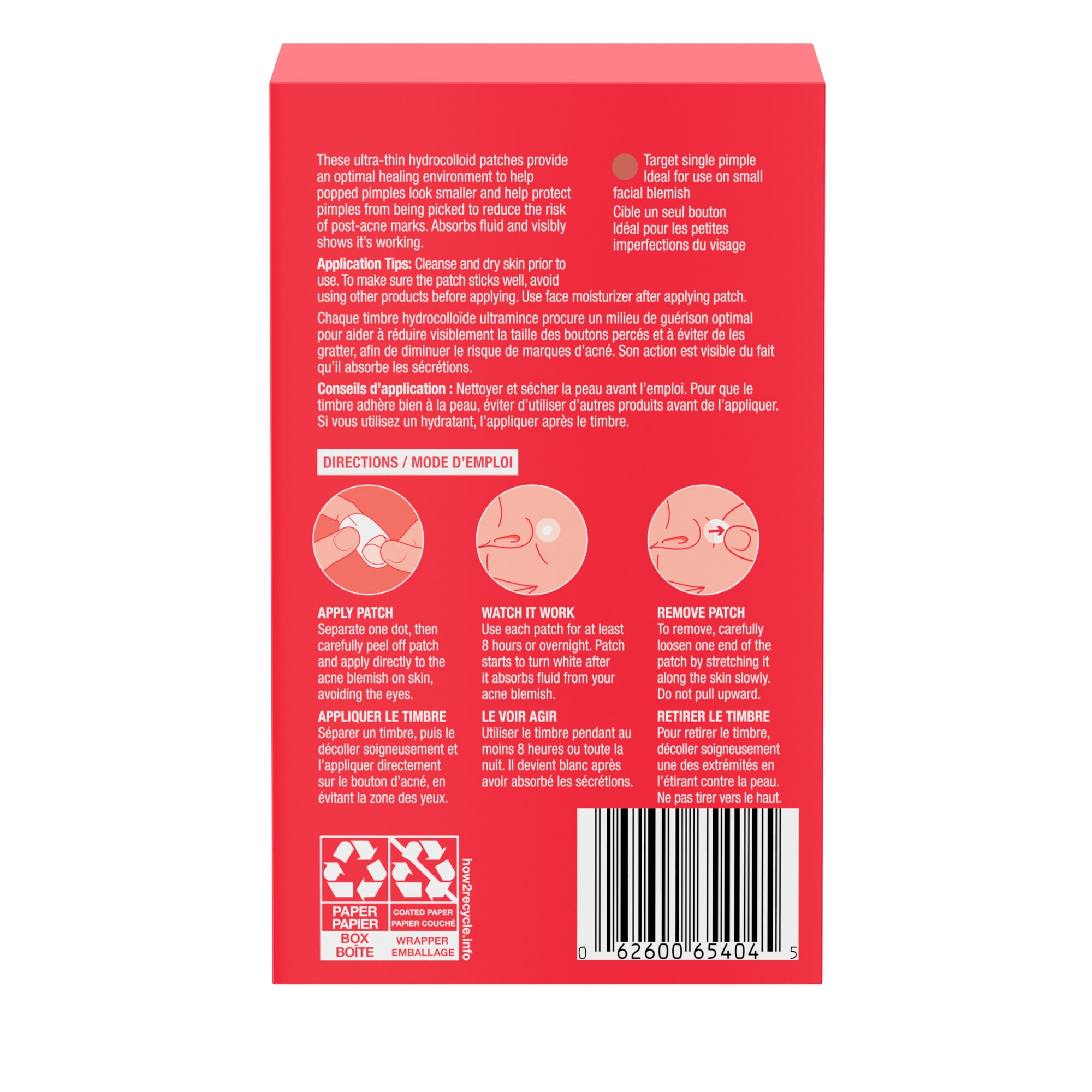 Neutrogena Stubborn Acne Blemish Patches, Hydrocolloid Spot Treatment, Pimple Care Patch, Hypoallergenic, Duo Pack