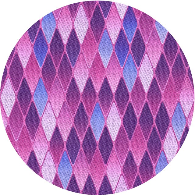 Ahgly Company Machine Washable Indoor Square Transitional Heliotrope Purple Area Rugs, 3' Square