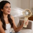 thumbnail image 2 of B Portable Handheld Mini Fan With 180 Degree Rotating Head 3 Speed Settings Removable Washable Mesh Cover Usb Rechargeable Ginger, 2 of 7