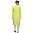 thumbnail image 2 of Atasi Solid Button Down Kurta For Boys Asymmetric Long Sleeve Kurta For Men, 2 of 4