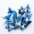thumbnail image 1 of Bgsha 3D Wall Sticker 12pcs Butterfly PVC For Children's Room Optional Colors, 1 of 9