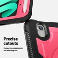 thumbnail image 4 of XYX Case for iPad Mini 7 A17 Pro 2024/Mini 6 2021 8.3 Inch 7th/6th Gen with Rotating Stand, Shoulder Strap, 2in1 Shockproof Cover, Rose, 4 of 7