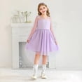 thumbnail image 4 of GDREDA Robes d'Été pour Filles 2025 Robe de Printemps à Manches Longues Robe en Tulle Violette, 3-4 Ans, 4 of 9
