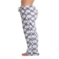 thumbnail image 2 of CHUANK Pantalon de Pyjama en Peluche pour Femmes - Vêtements de Nuit de Petite à Grande Taille (Violet - Chevron Hibou Très Grand), 2 of 3
