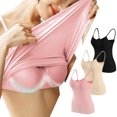 thumbnail image 2 of Timegard Camisoles pour Femmes 3 Pcs avec Soutien-Gorge Intégré Col Rond Bretelles Spaghetti Ajustées Douces Maillots de Corps Décontractés Hauts de Pyjama, 2 of 6