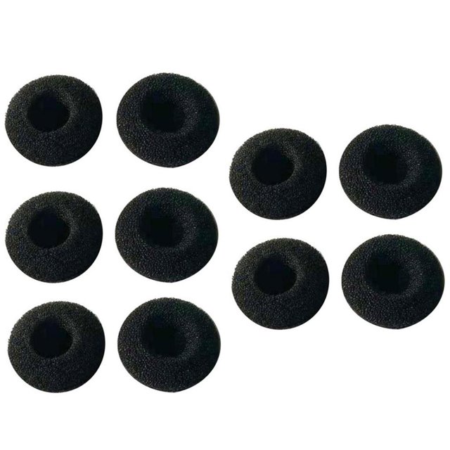 Durable New Headphone Ear Pad Foam Cover, a set of 10 black sponge ear pad replacements designed for headphones. Made of soft foam with high elasticity, these ear pads are comfortable for all-day wear and easy to install. They enhance audio fidelity by cushioning vibrations between the ear and the headset. Compatible with /PRO/V5200 Bluetooth Headset.