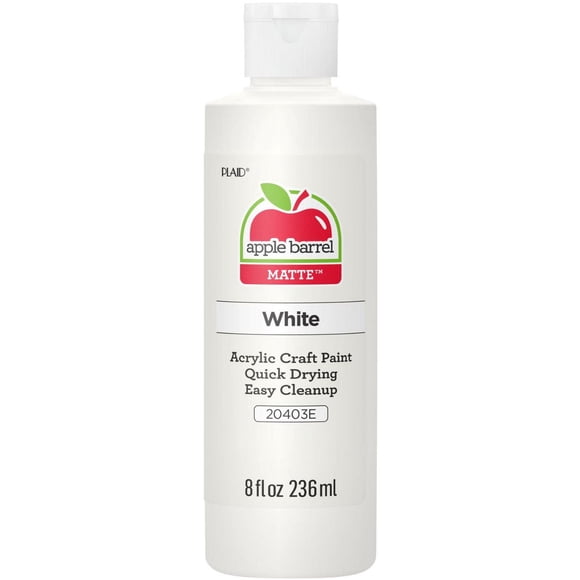 Apple Barrel Colors Matte Acrylic Craft Paint, 8 fl. oz., White