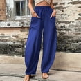 thumbnail image 2 of Birdeem Pantalon Décontracté Ample et Bouffant pour Femmes avec Poches, Combinaison Mode, Pantalon Salopette en Coton et Lin, 2 of 7