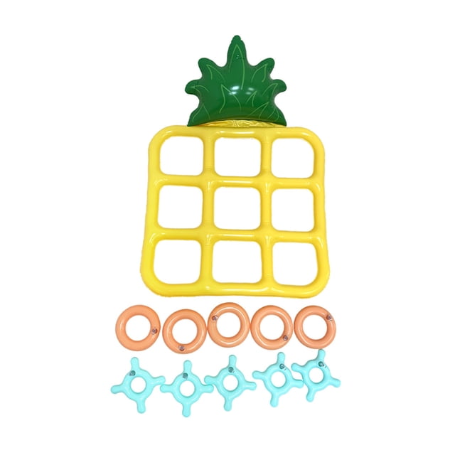 SLYNSHome Ensemble Combiné de Jeu de Lancer Gonflable pour Piscine Comprend des Jeux de Lancer d'Anneau Flottant pour Piscine pour Fête d'Été