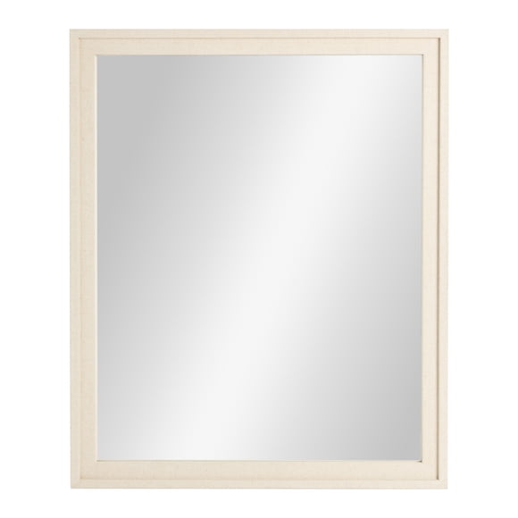 Mainstays Linen Wrap Wall Mirror with Frame, Natural Finish, 23x28in. Has Frame, Home Decor, Contemporary, Boho