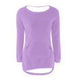 thumbnail image 5 of WZXFASHION Chandails Décontractés Unis à Manches Longues pour Femmes Blouse Rabais de 50 % Liquidation Chandail à Capuchon Léger à Fermeture Éclair, 5 of 5