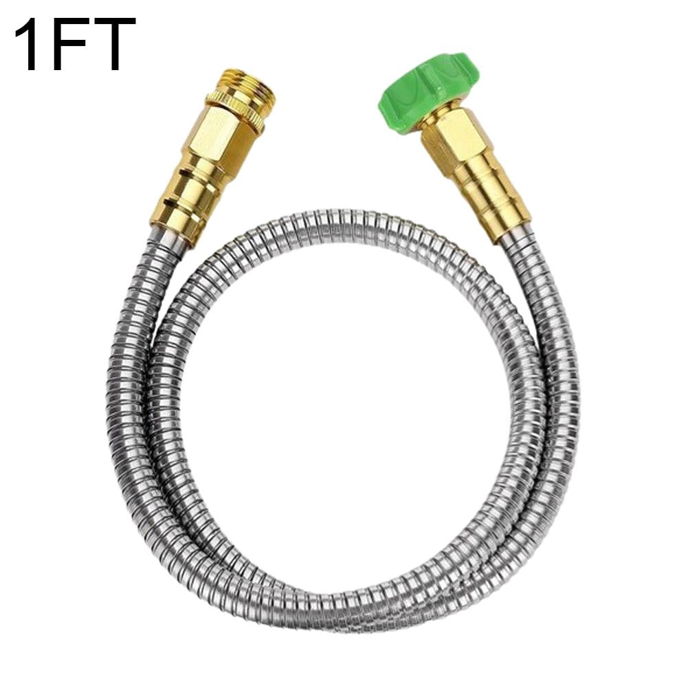 Stainless Steel 1ft Garden Hose with Female To Female Metal Connector Water Hose Extension