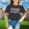 thumbnail image 2 of PMVFHDE Hauts Fille Hauts Filles T-Shirts Graphiques pour Fille Hauts Filles T-Shirts Enfants Rentrée des Classes Graphique Manches Courtes Col Rond T-Shirt Lumineux et Confortable pour Garçons et Filles Gris, 4-5 Ans, 2 of 4
