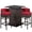 Red, variant on Costway 5PCS Patio Rattan Bar Table Stool Set Hidden Storage Shelf Cushioned