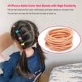 thumbnail image 5 of 10 Pièces Bandes de Cheveux Mélangés Extensibles Réglables Décoratif Haute Élasticité Titulaire de Queue de Cheval de Protection Filles Enfants Accessoires orange Clair, 5 of 5