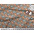 thumbnail image 3 of Soimoi Poly Georgette Fabric Tree & Dinosaur Animal Printed Fabric 1 Yard 42 Inch Wide, 3 of 3