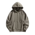 thumbnail image 1 of KIHOUT Men's Hoodies Jackets, Moisture Wicking & Breathable, Full Zip Solid Color Hooded Sweatshirt, 1 of 8