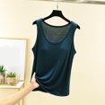 thumbnail image 2 of Débardeur pour Femme avec Soutien-Gorge Intégré, Camisoles Sans Manches pour Femmes Couleur Unie Col Rond Camisole Décontractée, Haut de Détente Doux pour Dormir pour l'Été, 2 of 8