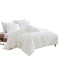 thumbnail image 1 of Sieno 4pc Queen Comforter Set, White Faux Fur and Micro Mink Backing, 1 of 1