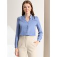 thumbnail image 3 of INSPIRE CHIC Chemise Élégante à Manches Longues Col en V pour Femmes P Bleu, 3 of 6