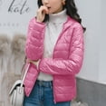 thumbnail image 3 of RKSTN Puffer Jacket Womens Long Sleeve Stand Collar Zip Up Winter Jacket Quilted Lightweight Down Jacket with Pockets, 3 of 8