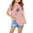 thumbnail image 2 of Penkiiy Chandails pour Enfants à Manches Courtes T-Shirt Graphique Gerbera Col Rond Crop Top pour Filles et Garçons de 3 à 9 Ans T-Shirt Tee Rose, 2 of 5