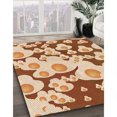 thumbnail image 3 of Ahgly Company Tapis d'Intérieur Ronds Transitionnels Lavables à la Machine, Brun Acajou, 3 Pieds Rond, 3 of 7