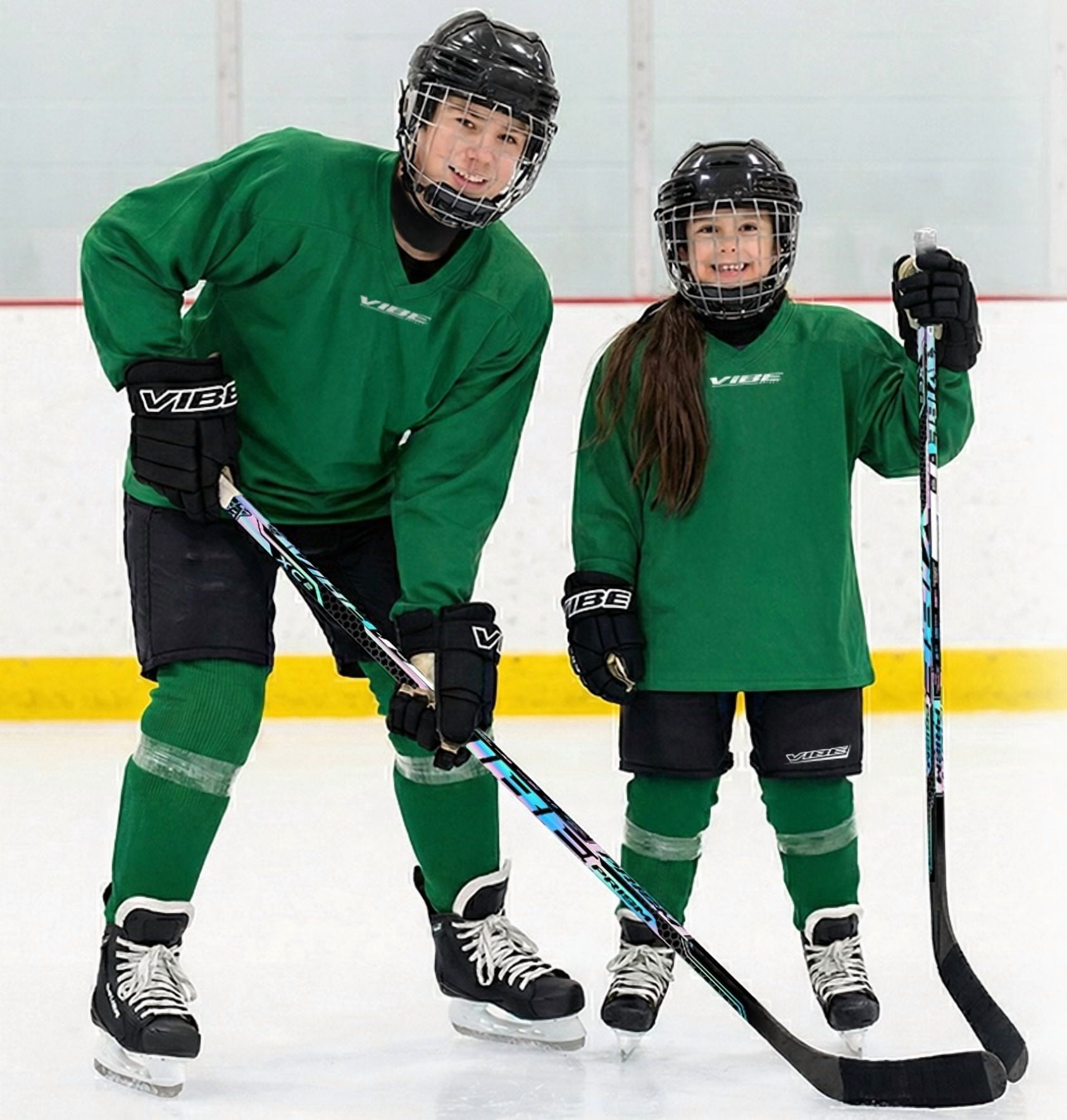 VIBE Hockey Gloves – 11 For Ice, Roller or Ball