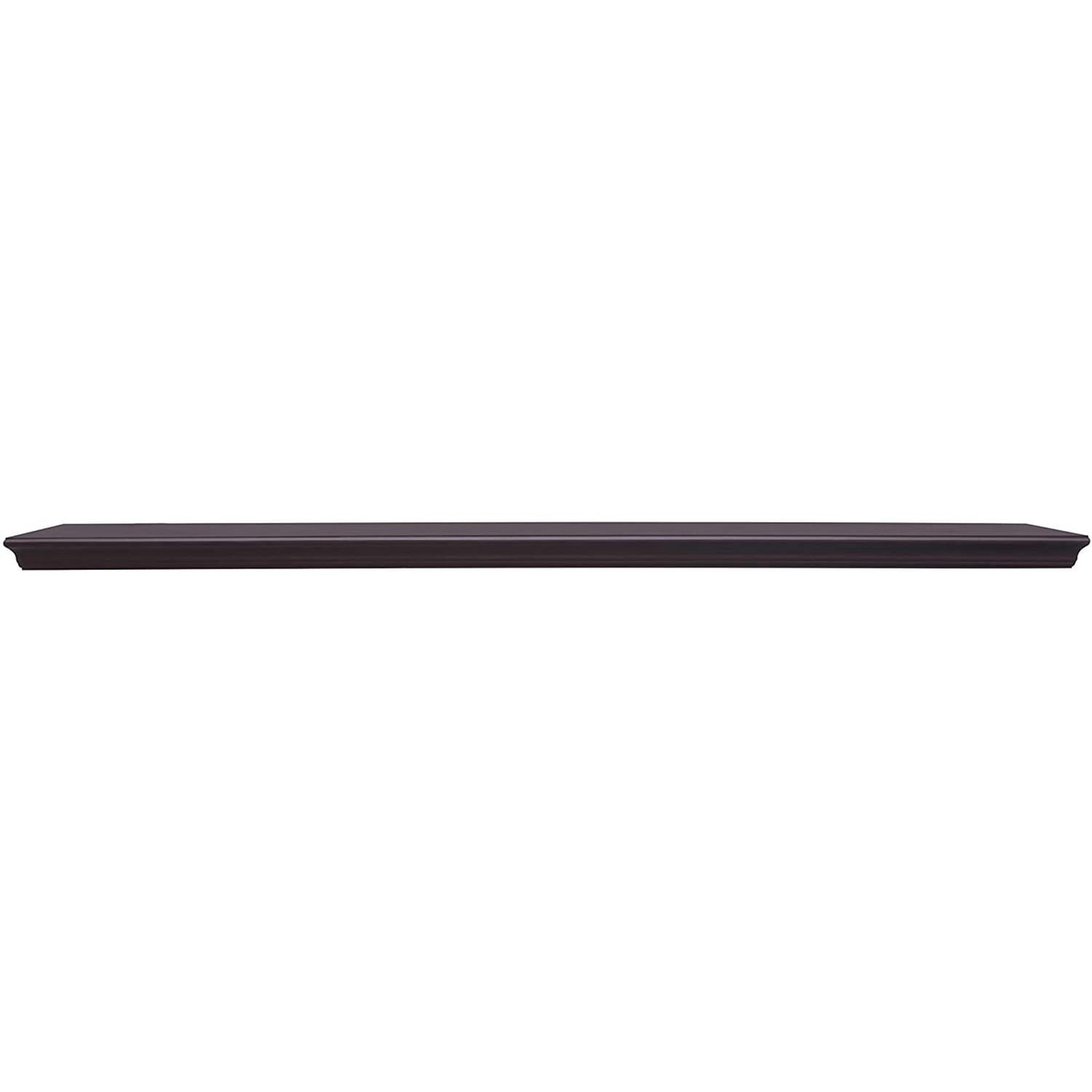 Kiera Grace Functional & Decorative Bristol Aston Floating Wall Shelf For Home & Office, 8"L x 48"W x 1.5"H, Brown