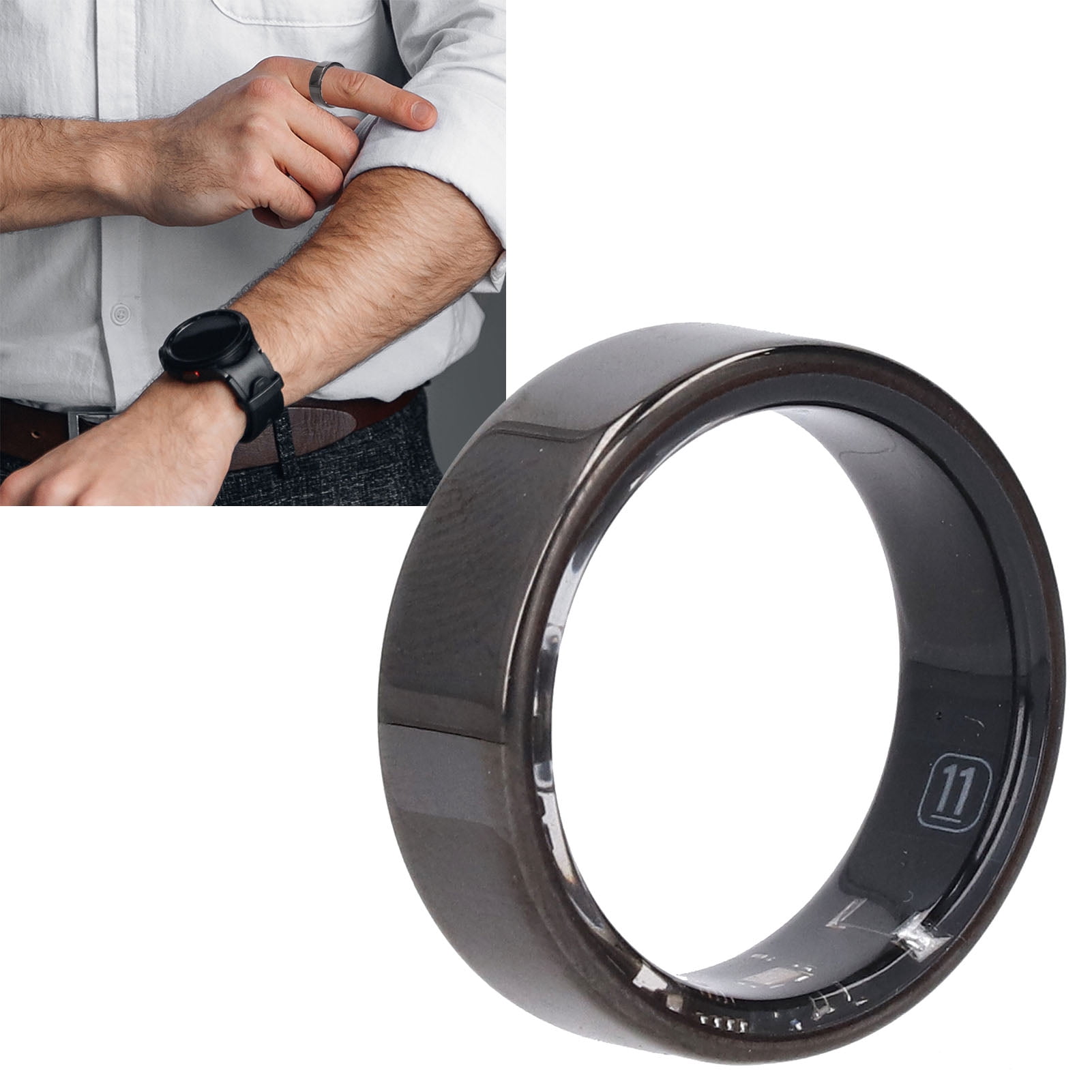 Smart Ring,IP68 Water Resistant Health Fitness Tracker,Sport Modes Step Counter Calorie Tracking Fitness Tracker Ring for Sports