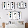thumbnail image 4 of Designart « Heartbeat Rhapsody Turquoise and Gold Ink Cloud II » Peinture Abstraite Ensemble d'Art Mural Encadré de 3 - Ensemble de Toiles à Cadre Moderne Turquoise pour Déco de Salon, 4 of 6