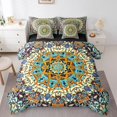 thumbnail image 1 of YST Ensemble de Douillette Mandala, 7 Pcs, Médaillon Vintage, Bohème, Lit Simple, 1 of 4
