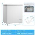 thumbnail image 3 of Giantex 5 Cu Ft Chest Freezer, Freestanding & Flip Top Chest Freezer w/ 7 Temperature Settings, Removable Sliding Basket Included, Compact Deep Chest Freezer, 3 of 6